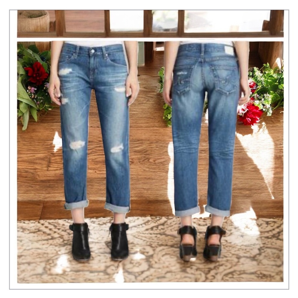 AG Adriano Goldschmied RawHem Ankle  Jean -Distressed - EUC-Sz26​